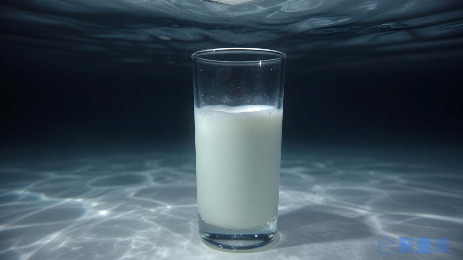 一张有水和一杯牛奶的图片