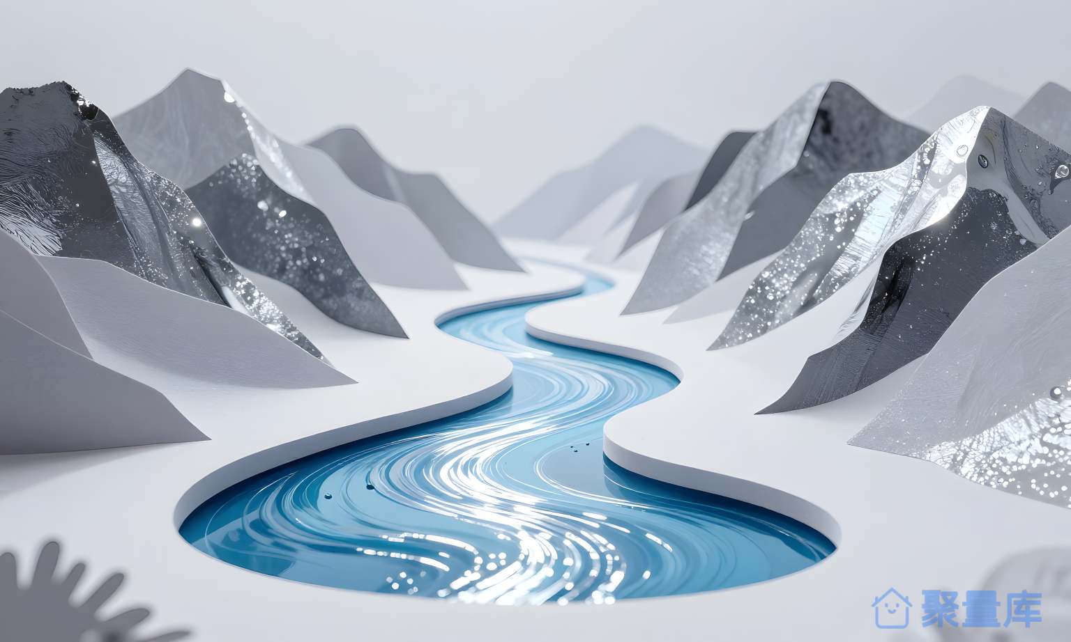 纸制作的山水