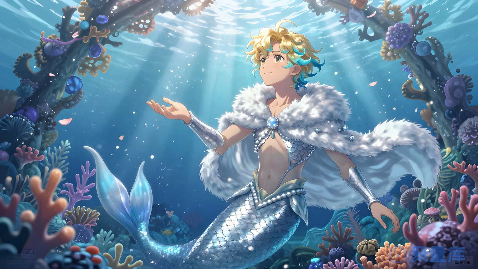 海獸女孩在水底下