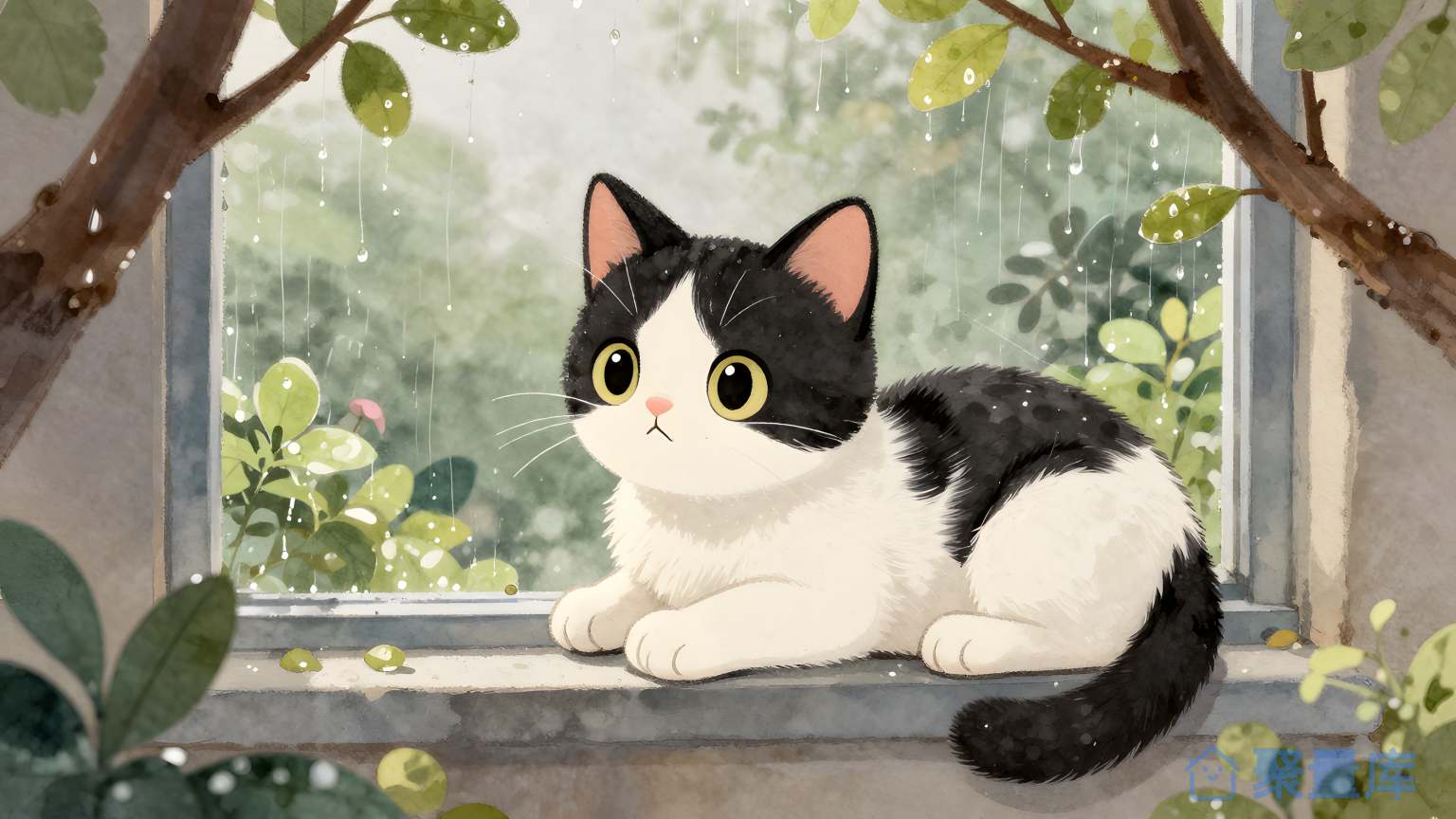 猫在窗口前坐着 猫 窗口 坐 纯色