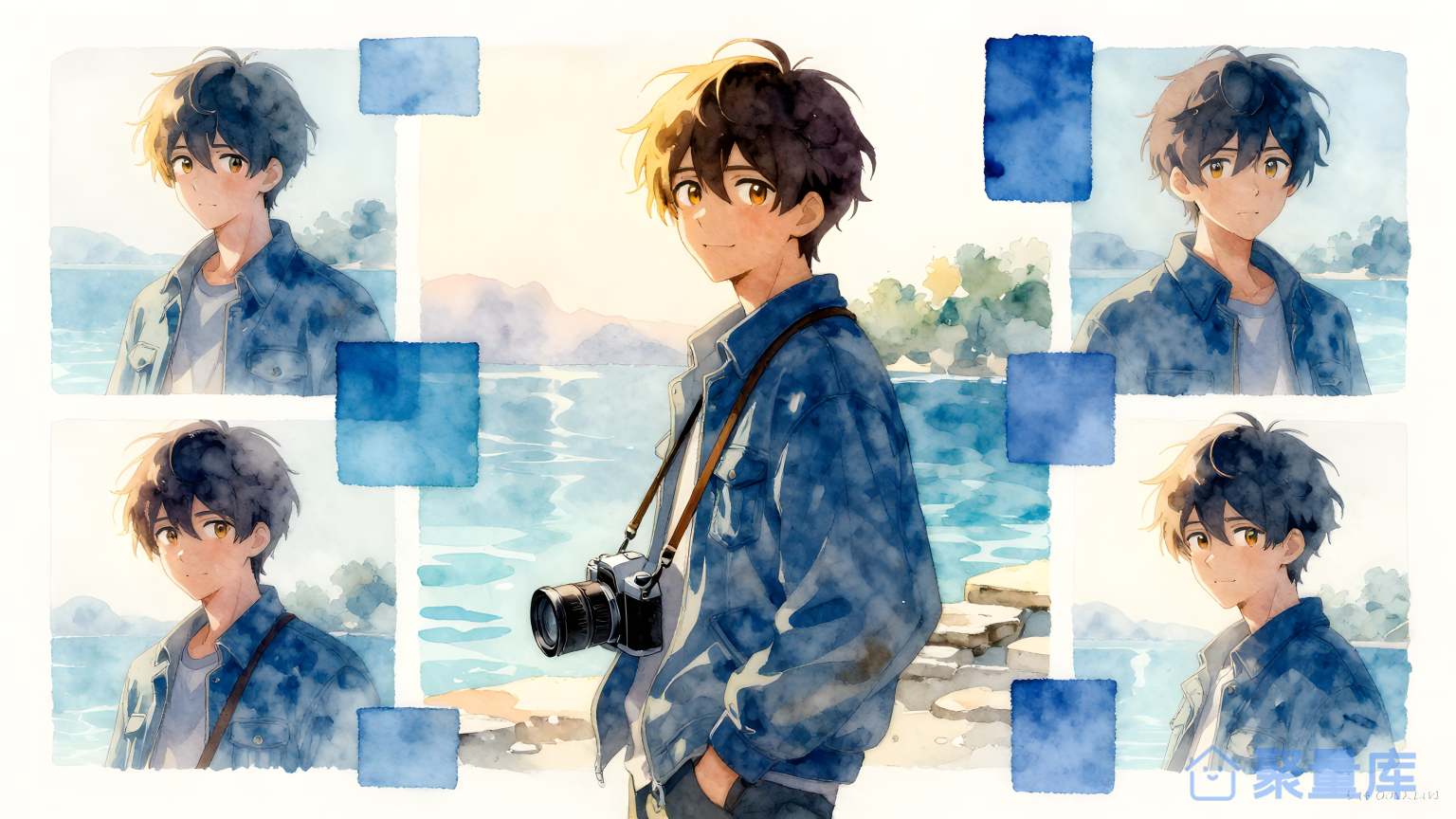 海边男子和女子