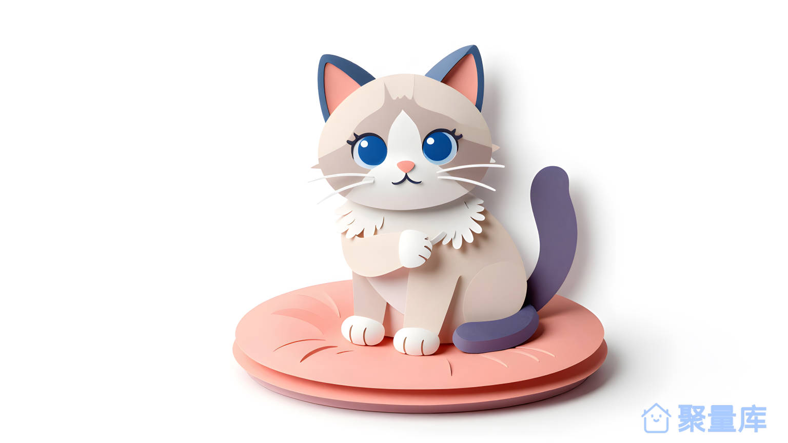 猫在圆盘上