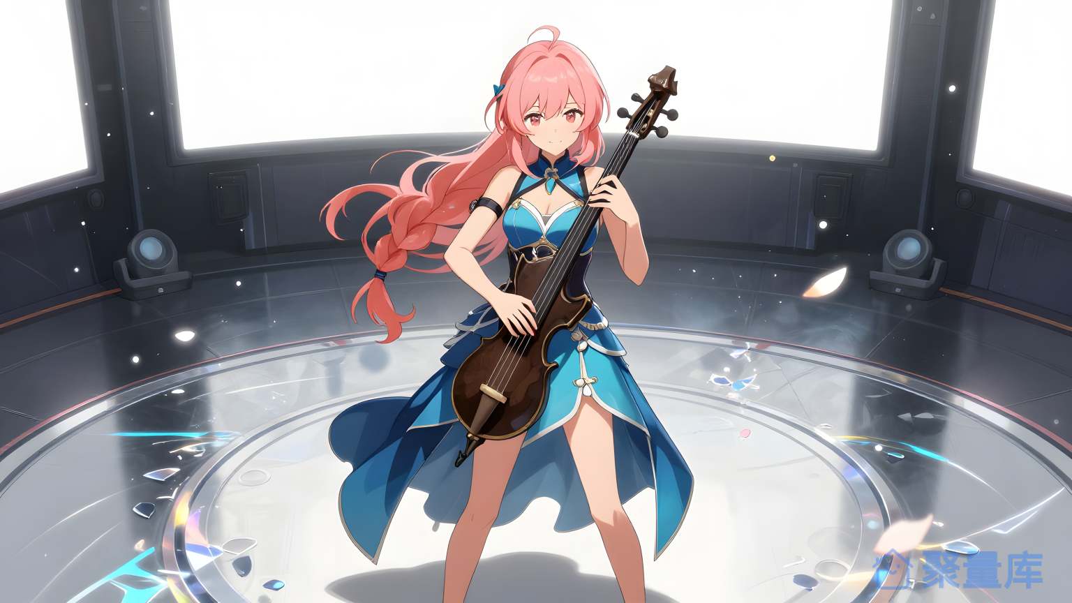 女性音乐家在舞台上演奏