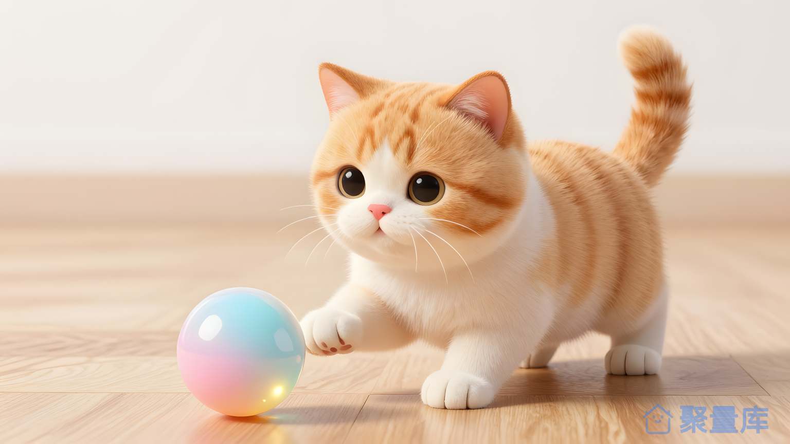 小猫玩球 小猫