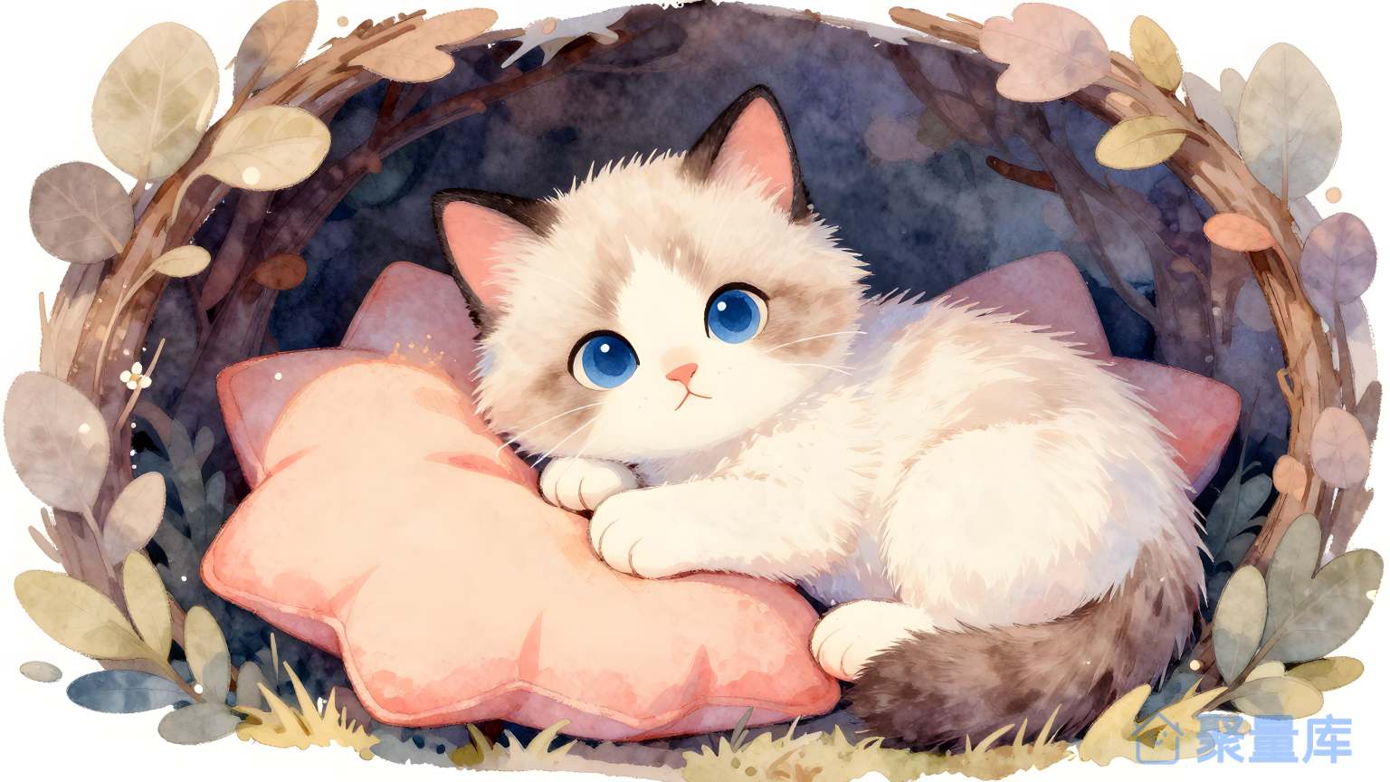 猫在花园里休息