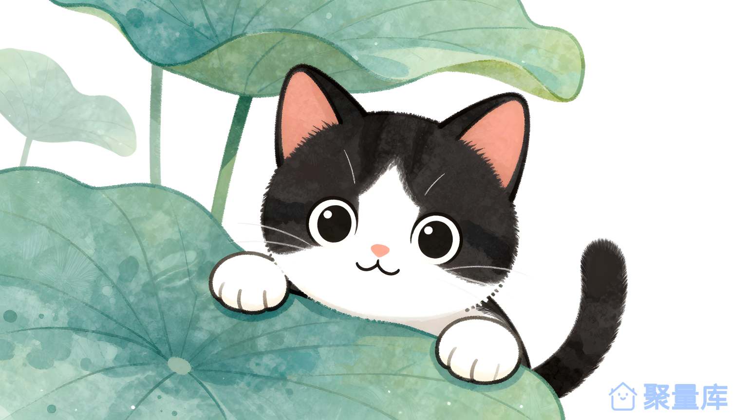 猫在草莓上