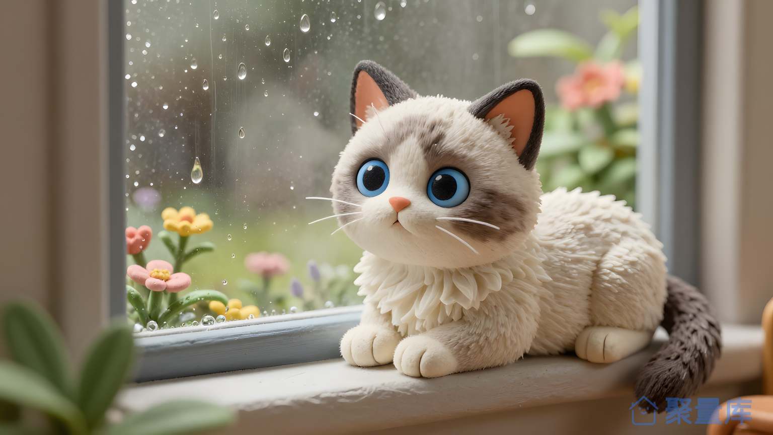 猫娃在窗口前 猫娃 窗口