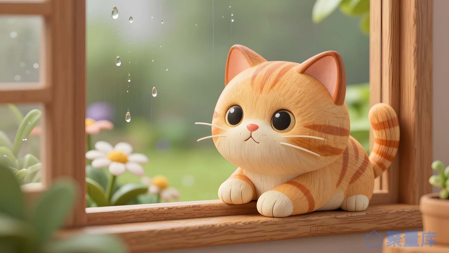 猫在窗口看外面 猫