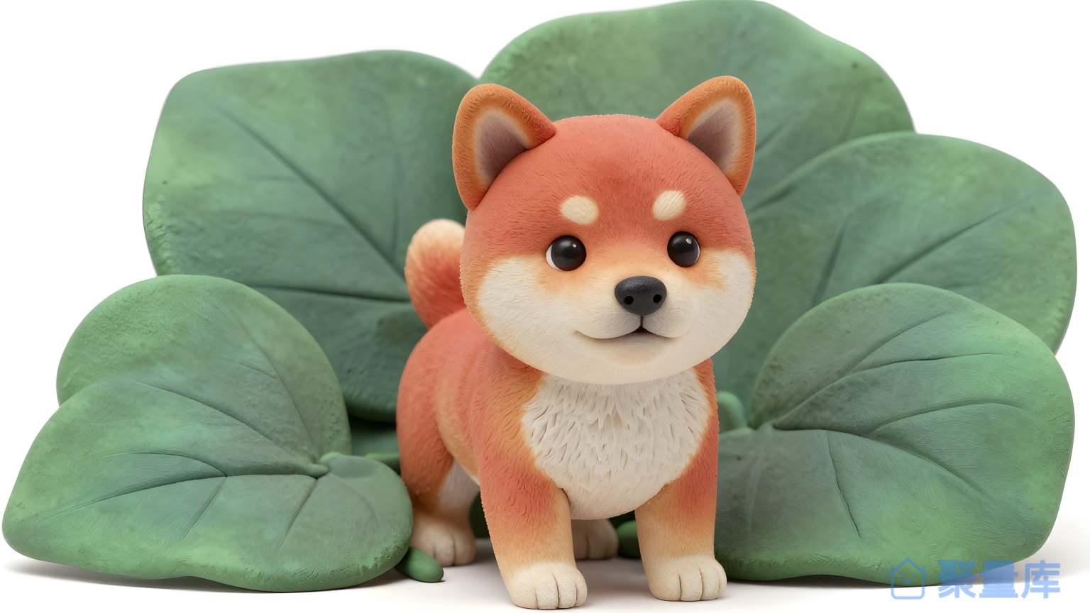 狗在荷叶上
