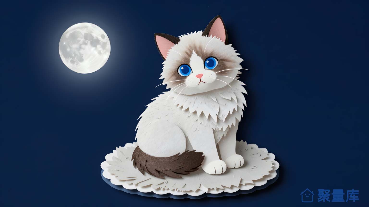 猫在夜晚上