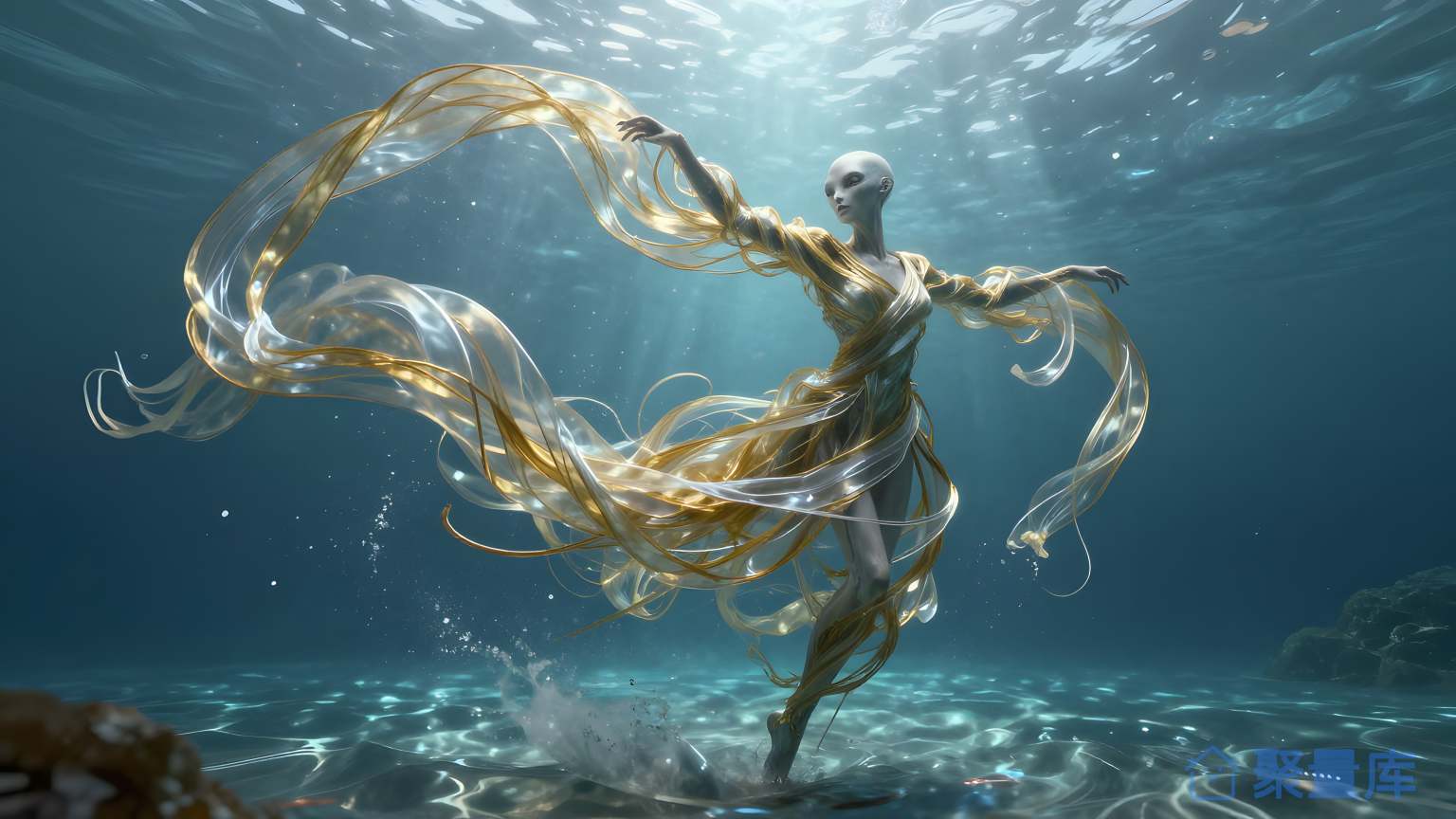 海底美女 美女 海底 水中