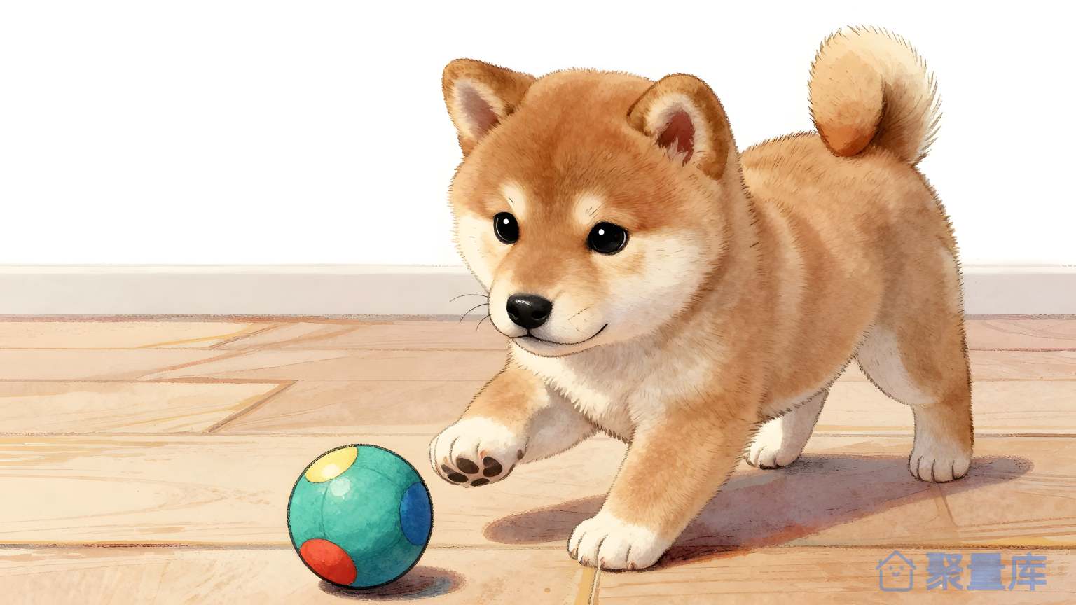 狗玩球 狗 玩球 动物