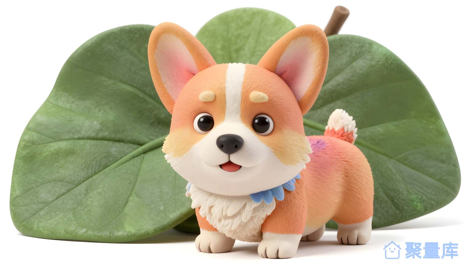 狗在叶子上