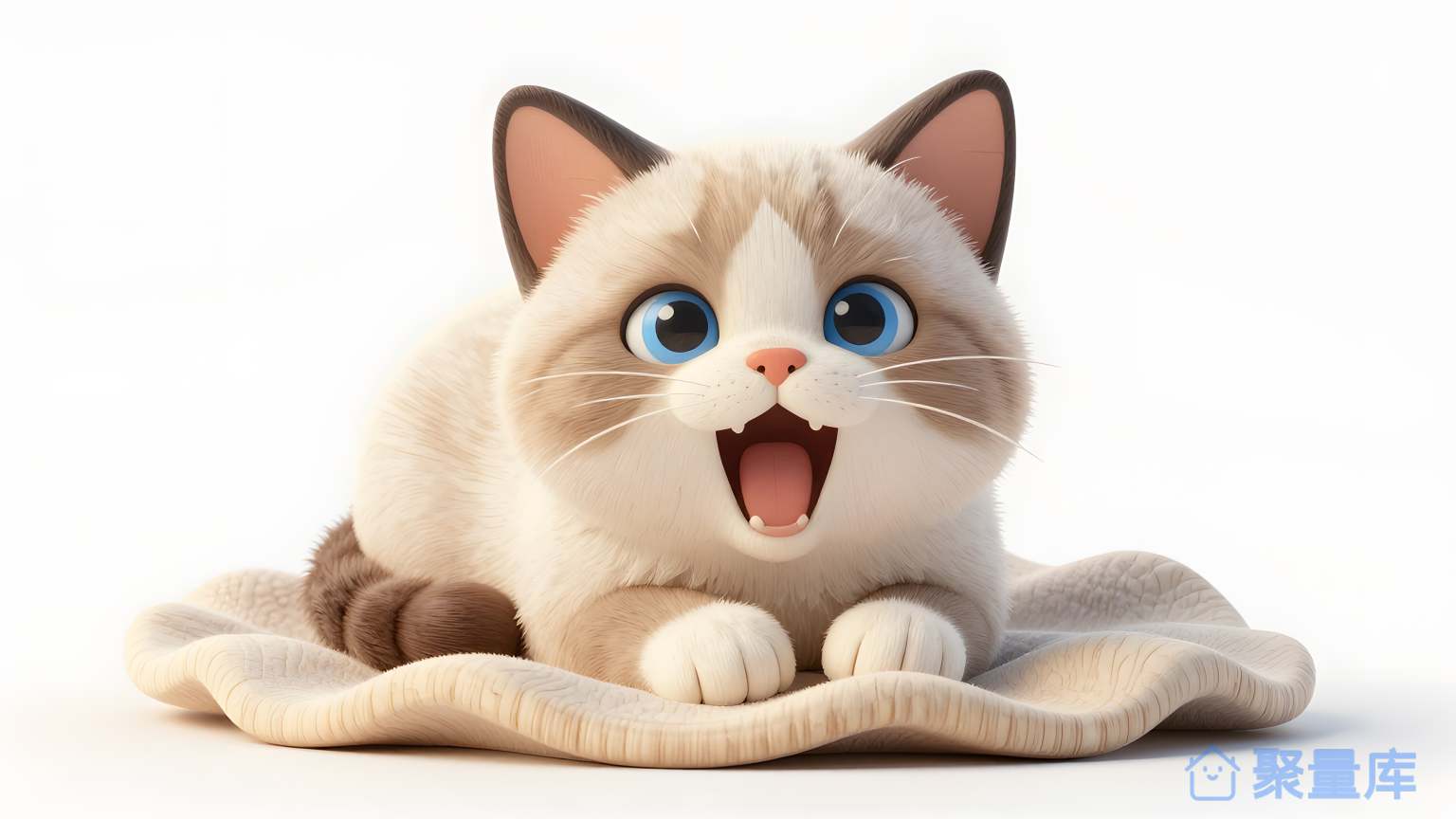 猫在毛巾上喘口 猫
