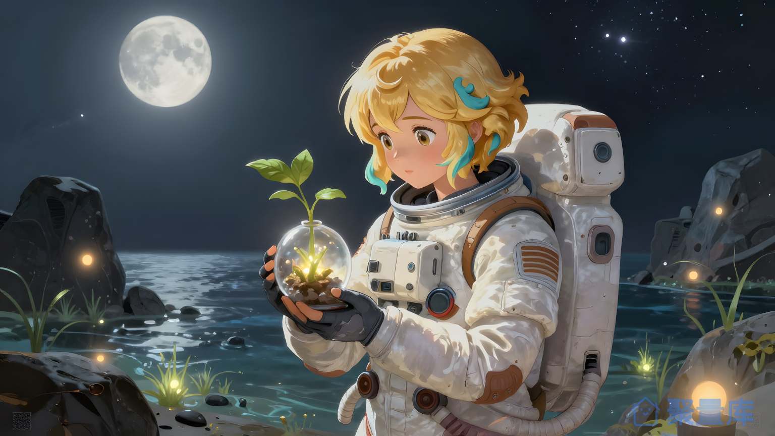 科学探险者在星际旅行中发现了一颗茎