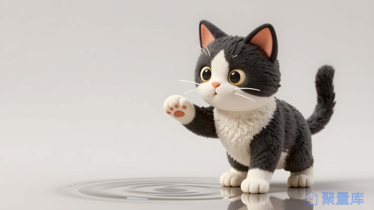 猫玩水 猫
