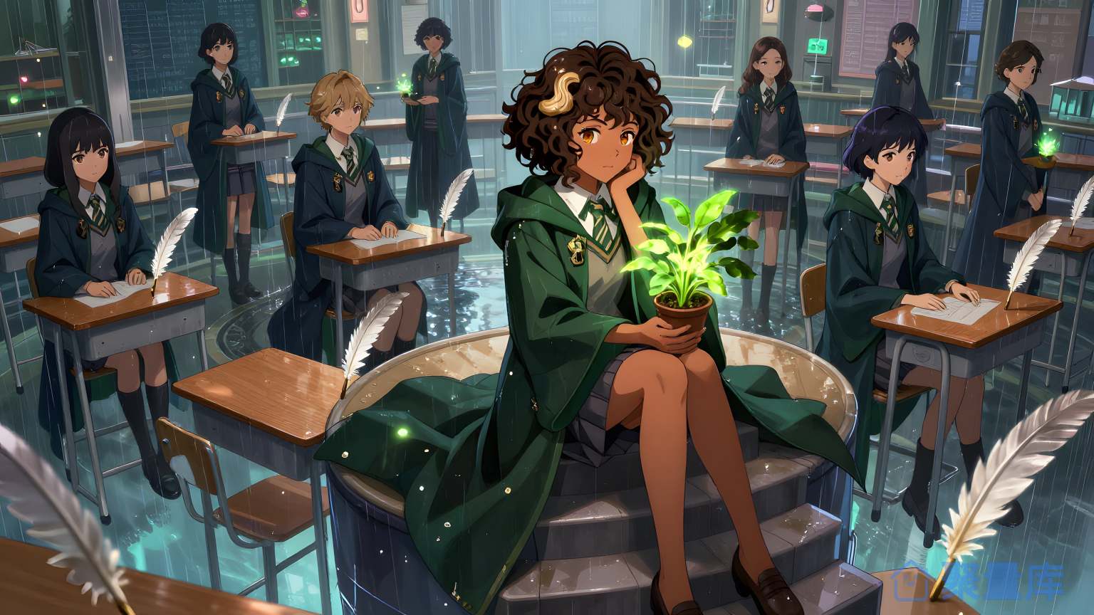 学生们在教室里