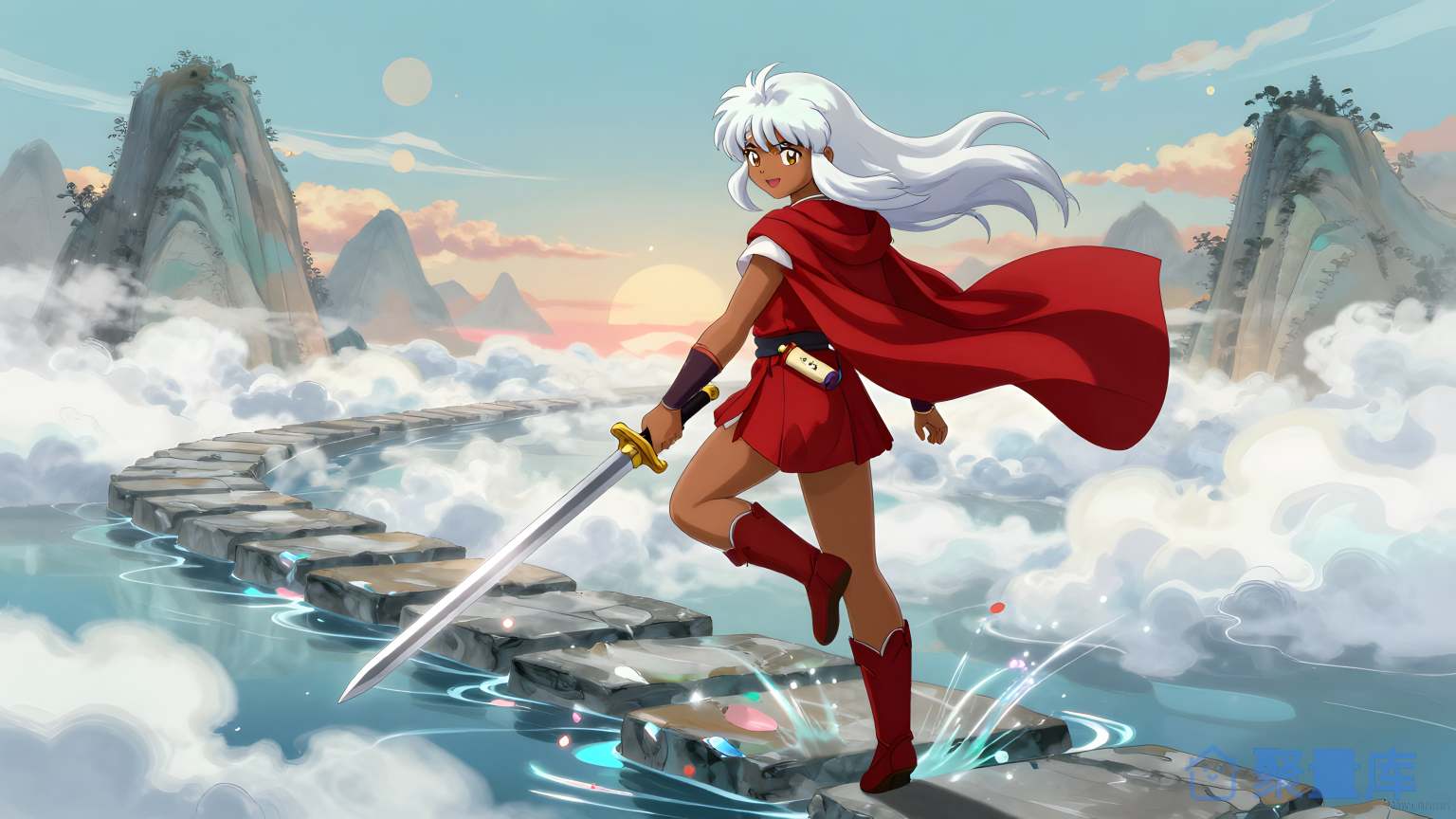 女武士在云端之间