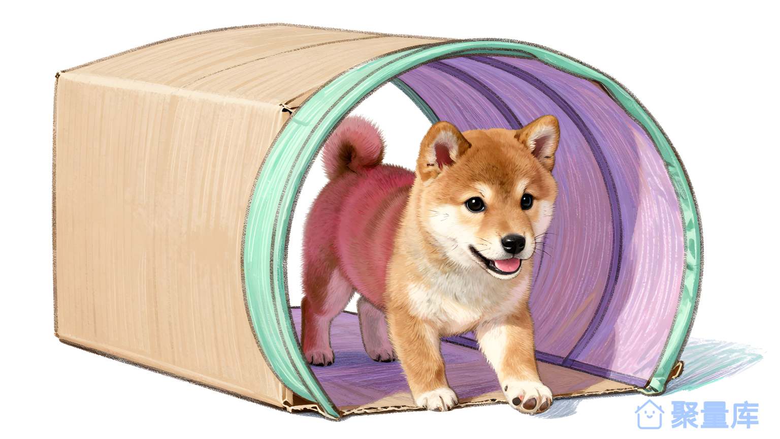 狗在塑料管道里