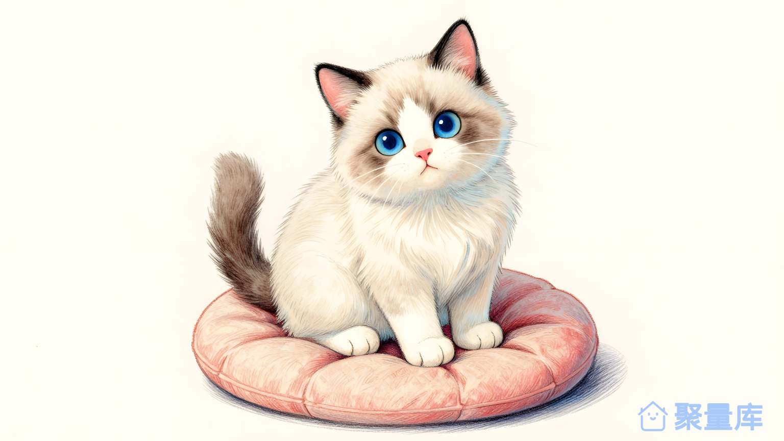 猫在床上 猫 床 睡 家居