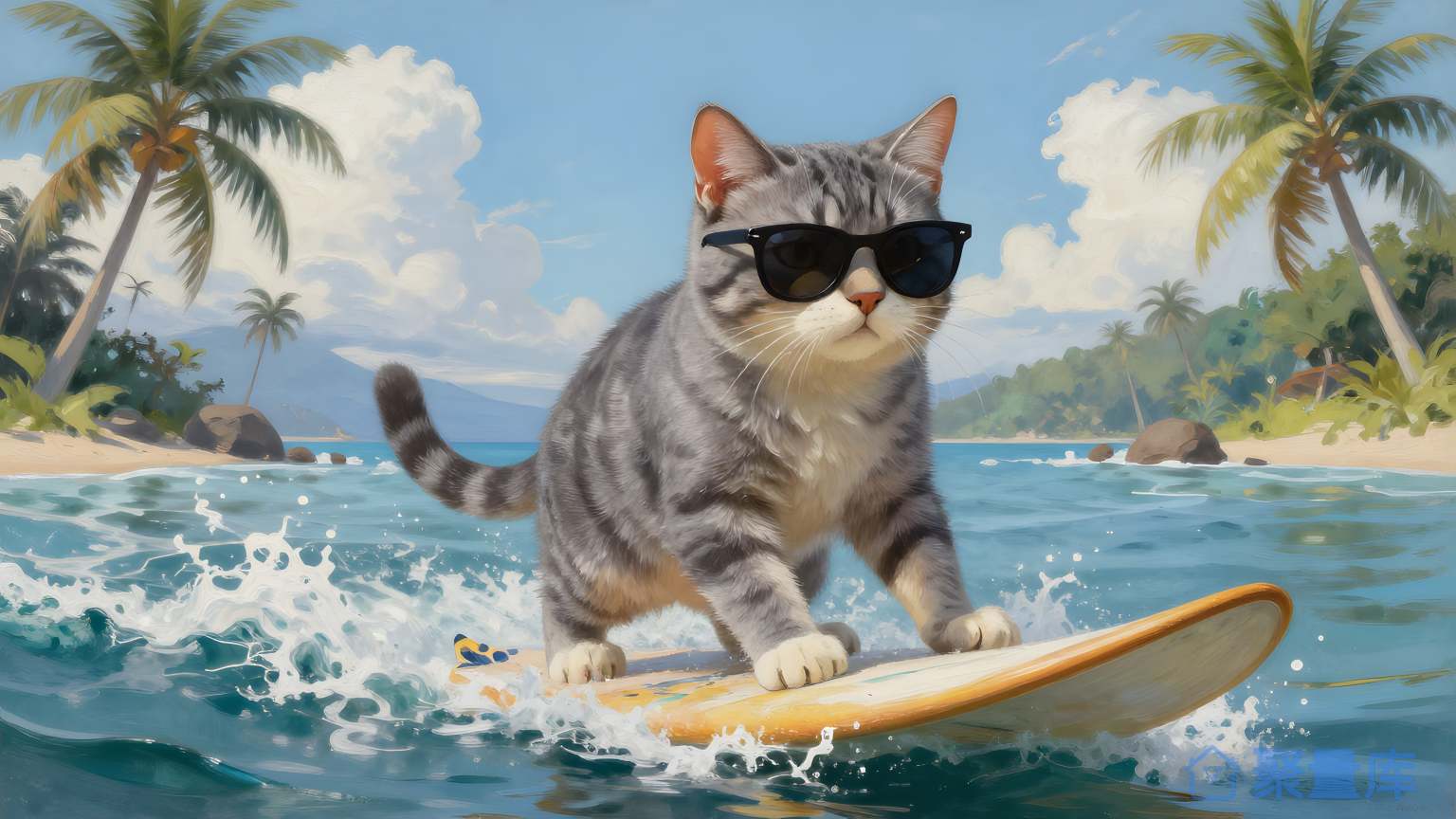 猫在海边