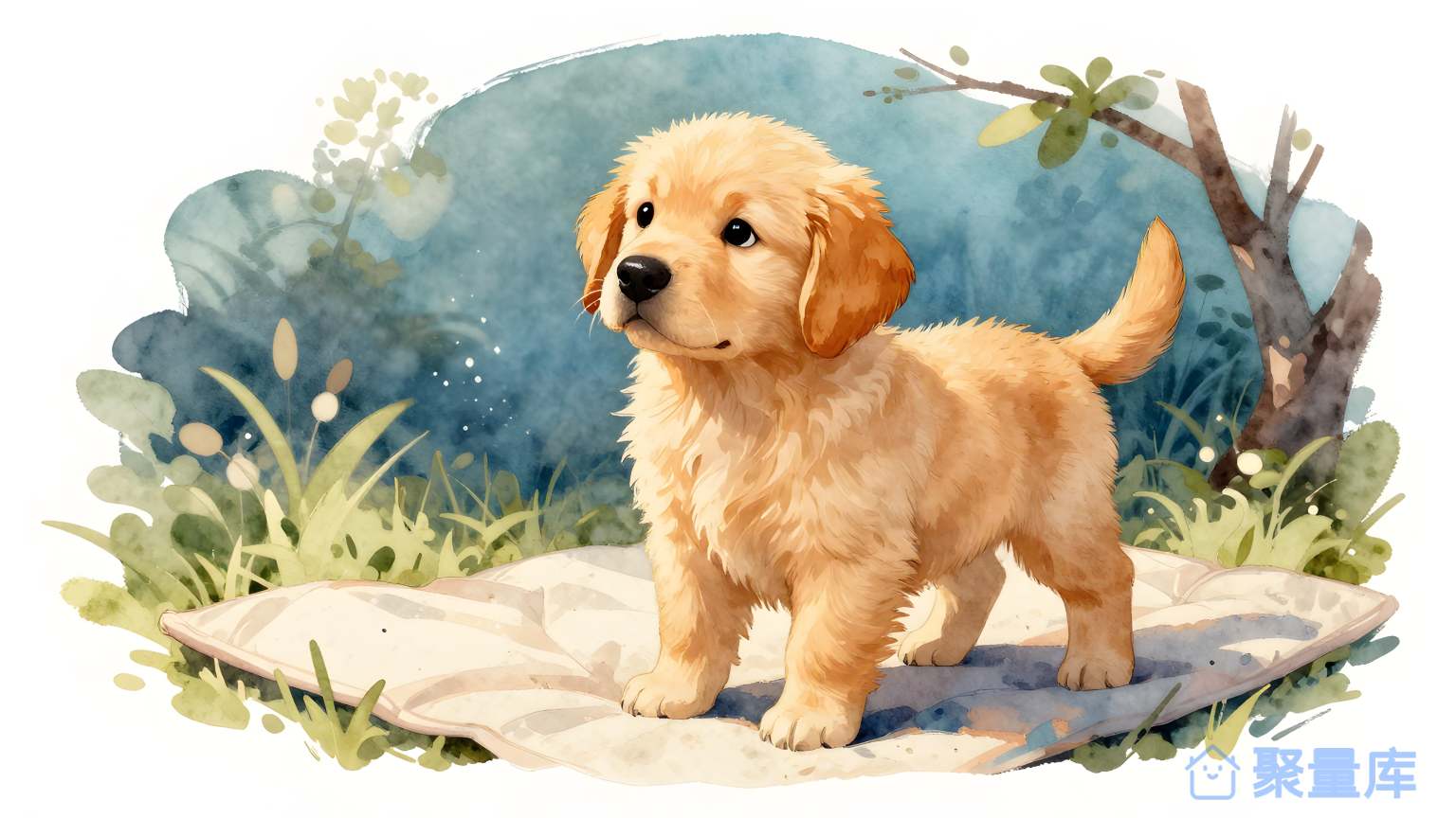 狗在草地上 狗 草地 狗咪
