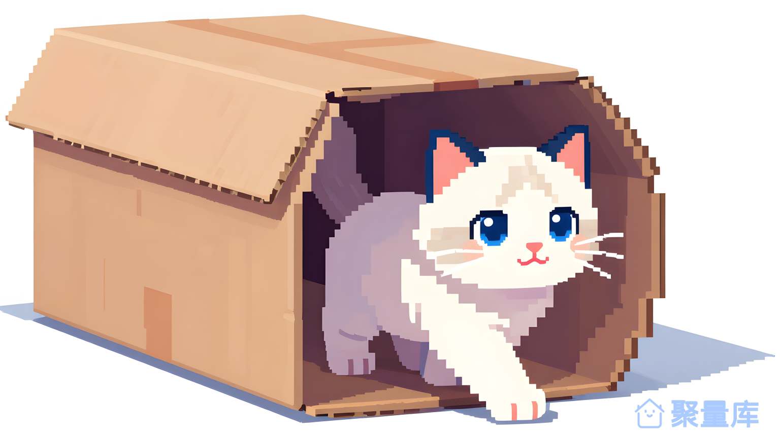 猫在盒子里 猫 盒子 卡通