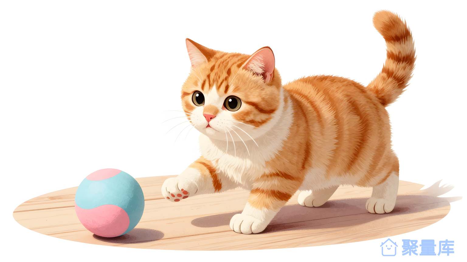 小猫玩球 小猫 玩球 动物