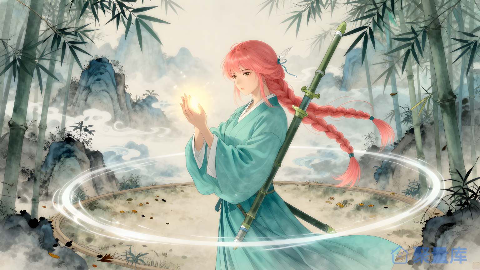 女武士在山林中
