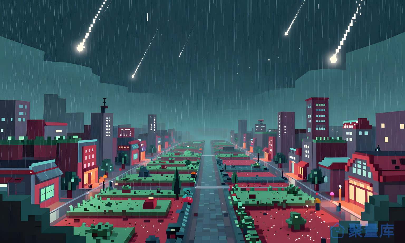 城市下雨