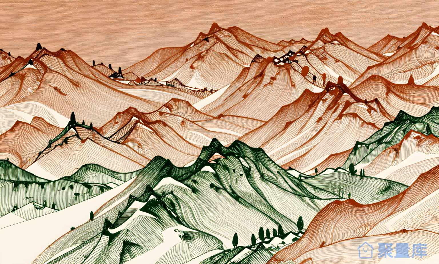 山脉风景图