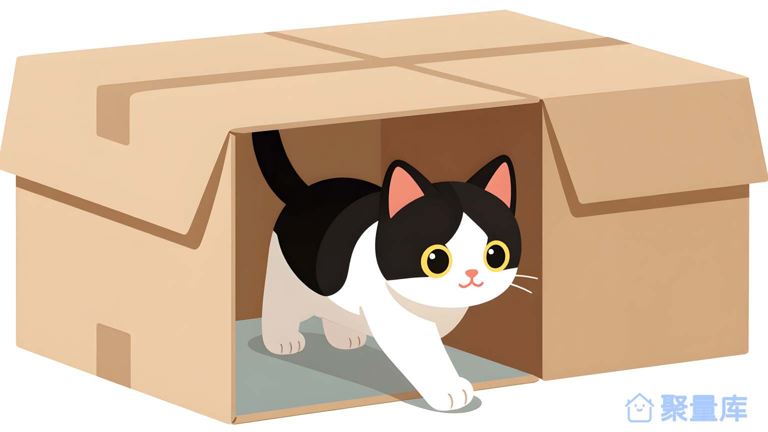 猫在盒子里 猫 盒子 猫咪