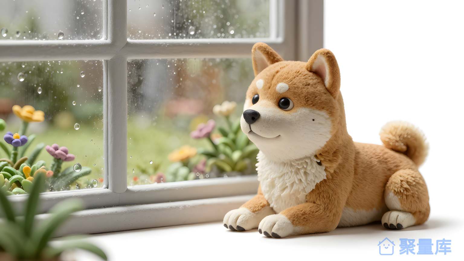 狐娃在窗口前