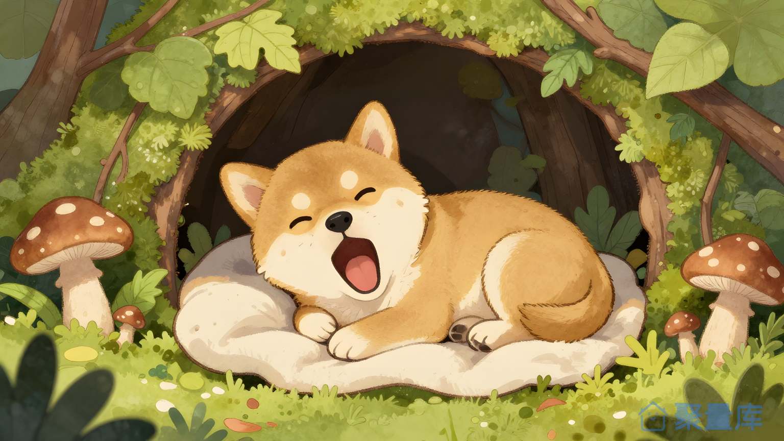 狐狗在森林里哼唱