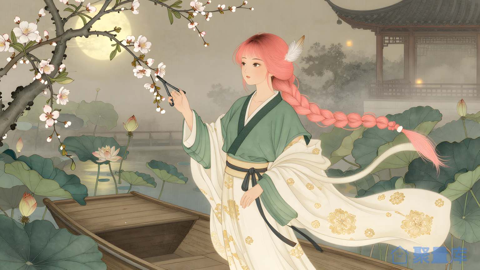 美女在花园里 美女