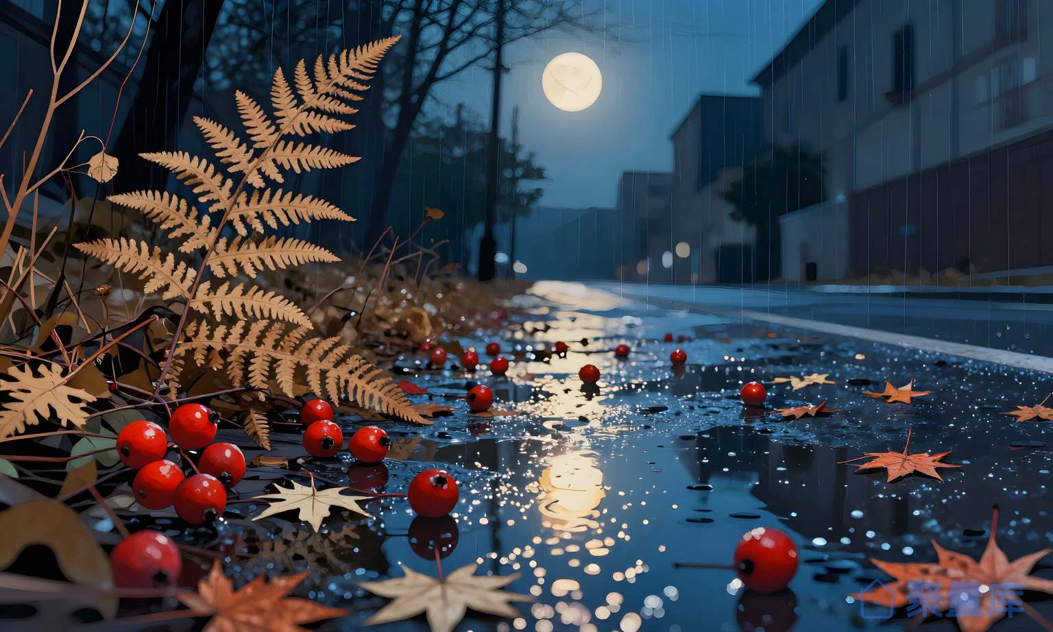 夜晚的街道 夜晚 街道
