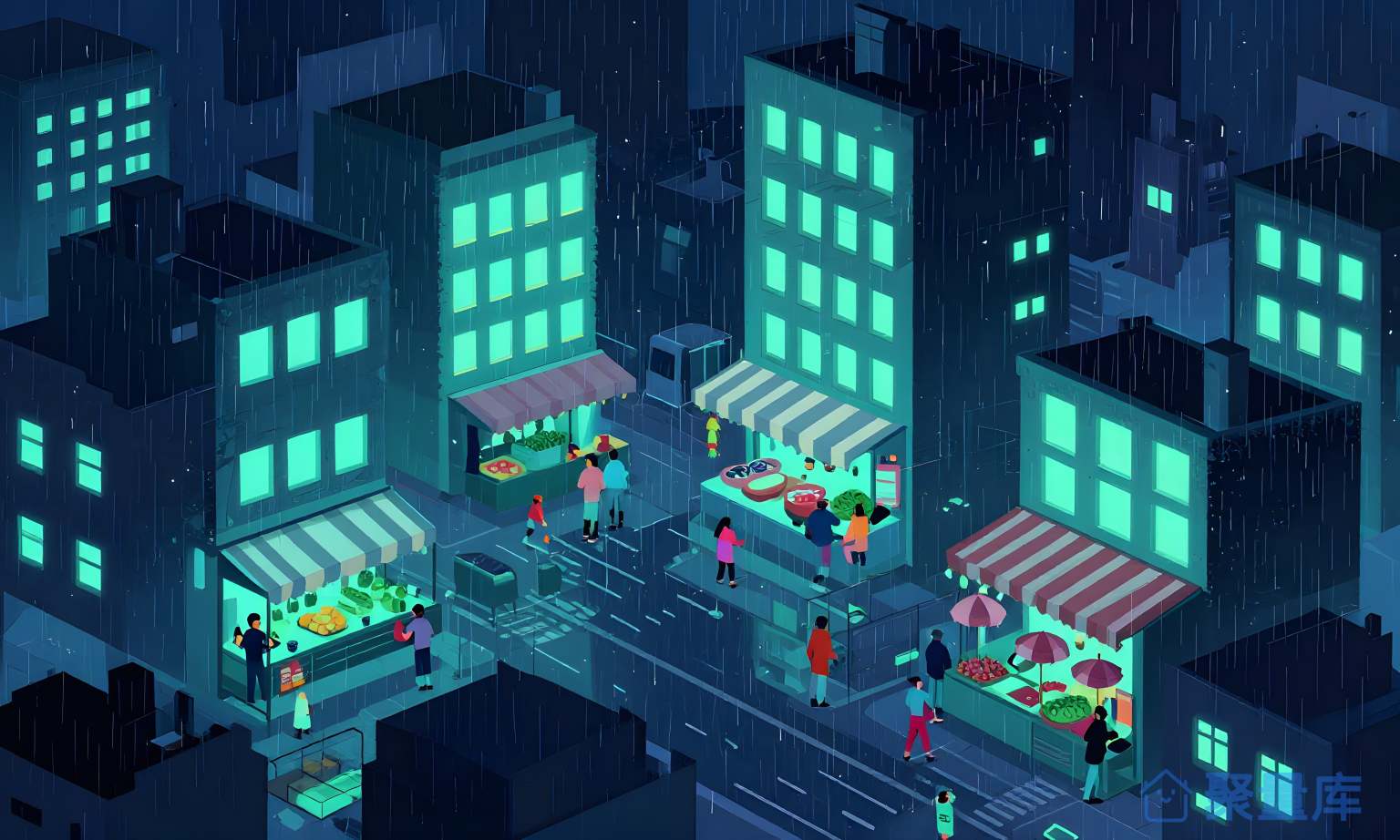 夜市街道 夜市 街道 城市