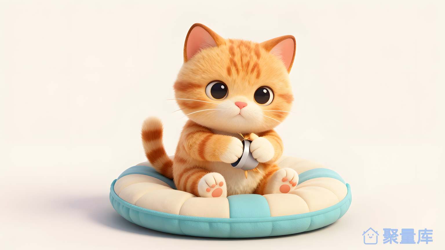 小猫玩耍 娃娃