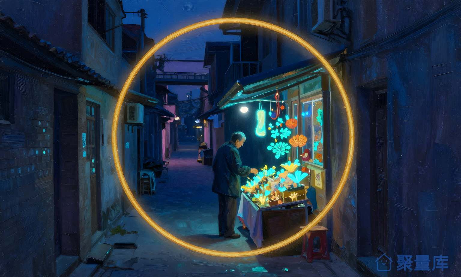 夜市街头 夜市
