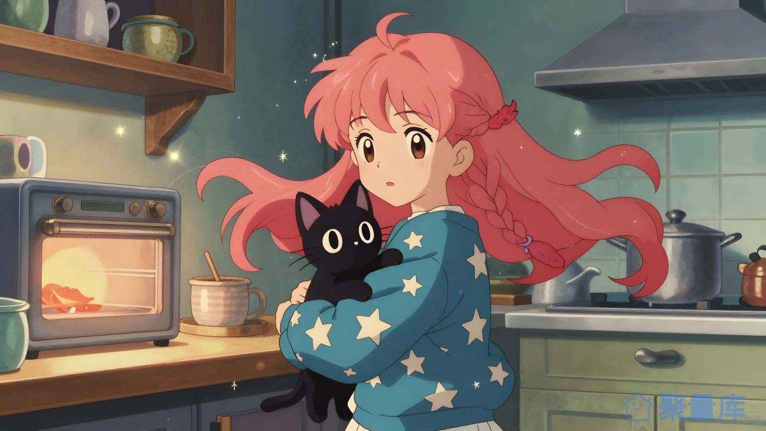 女孩和猫 女孩 猫