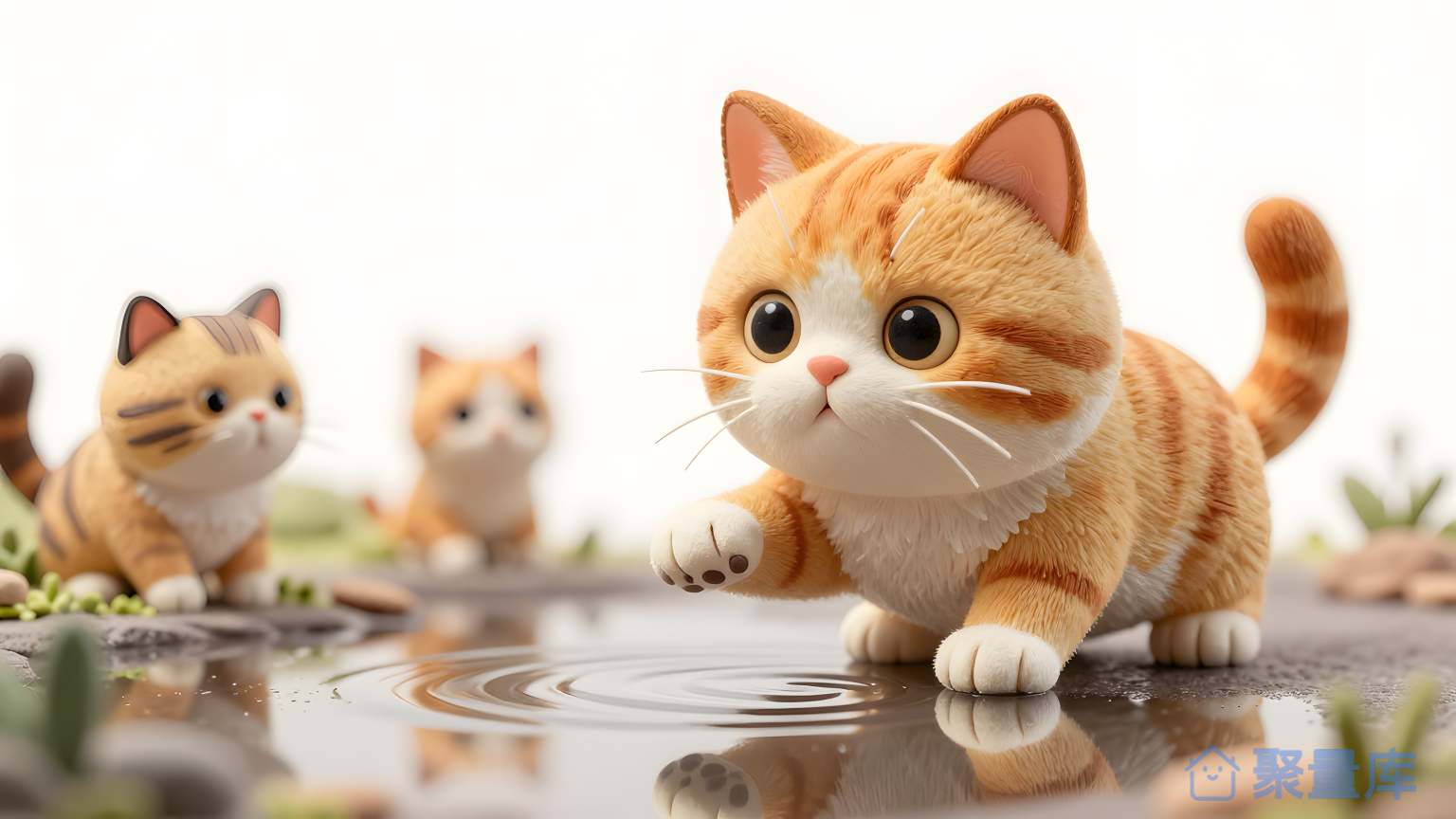 猫在水中游泳 猫 水 游泳