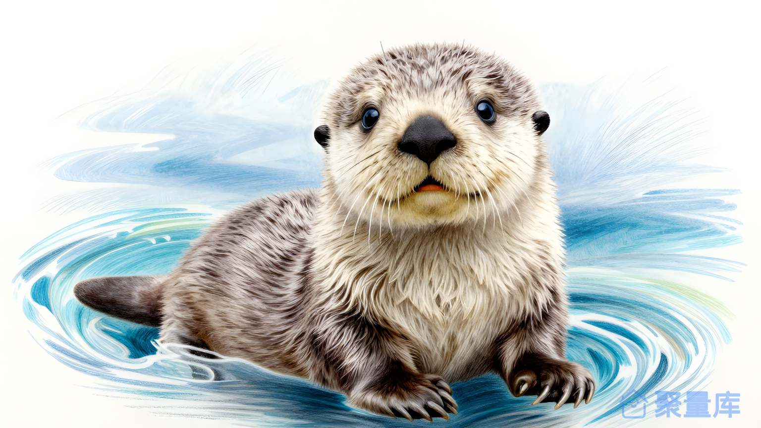 海豚在水中游泳