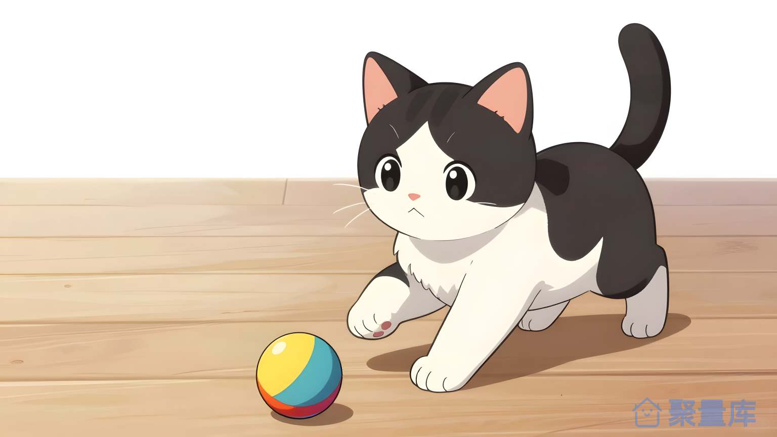 猫玩球 猫 球 玩具 室内