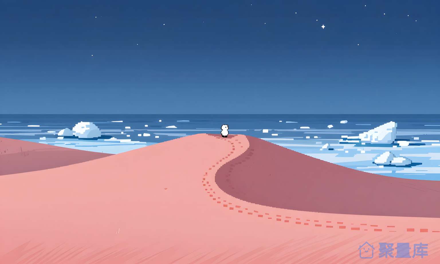 星空下的沙漠 夜晚