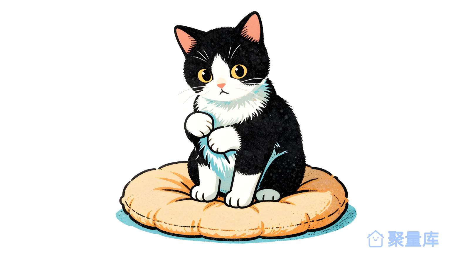 猫在垫子上