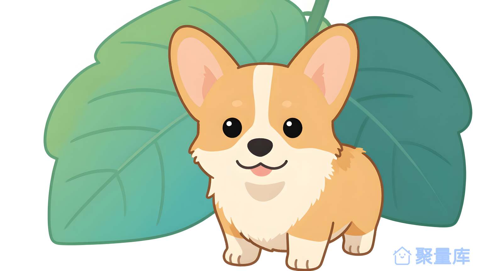 狗在叶子下
