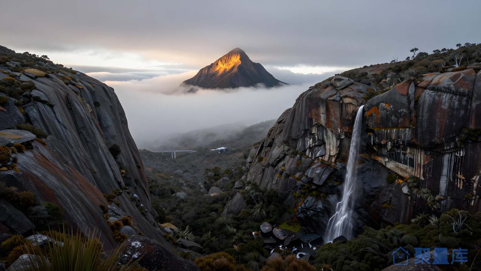 美丽的山谷景观 山谷 景观 自然风光 旅游 壮观 天空
