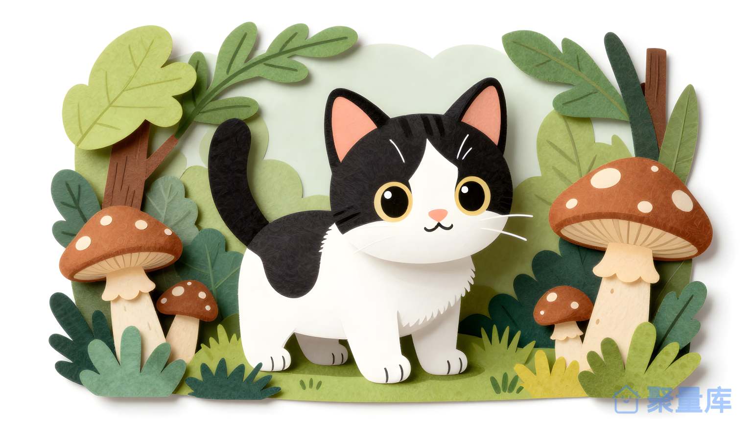 猫在森林中