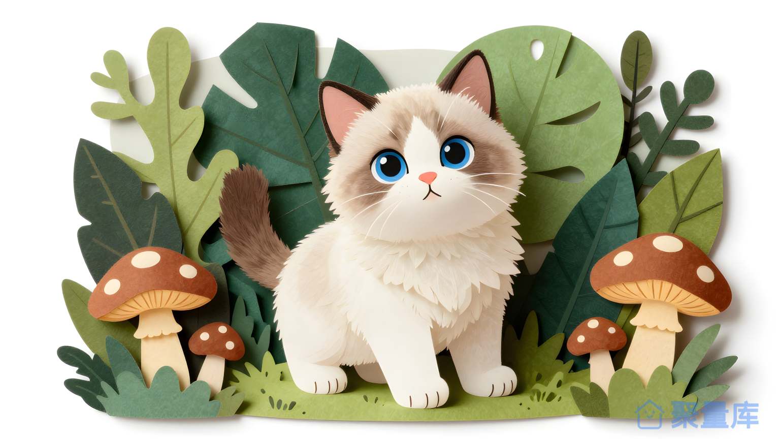 狮子和猫在森林里