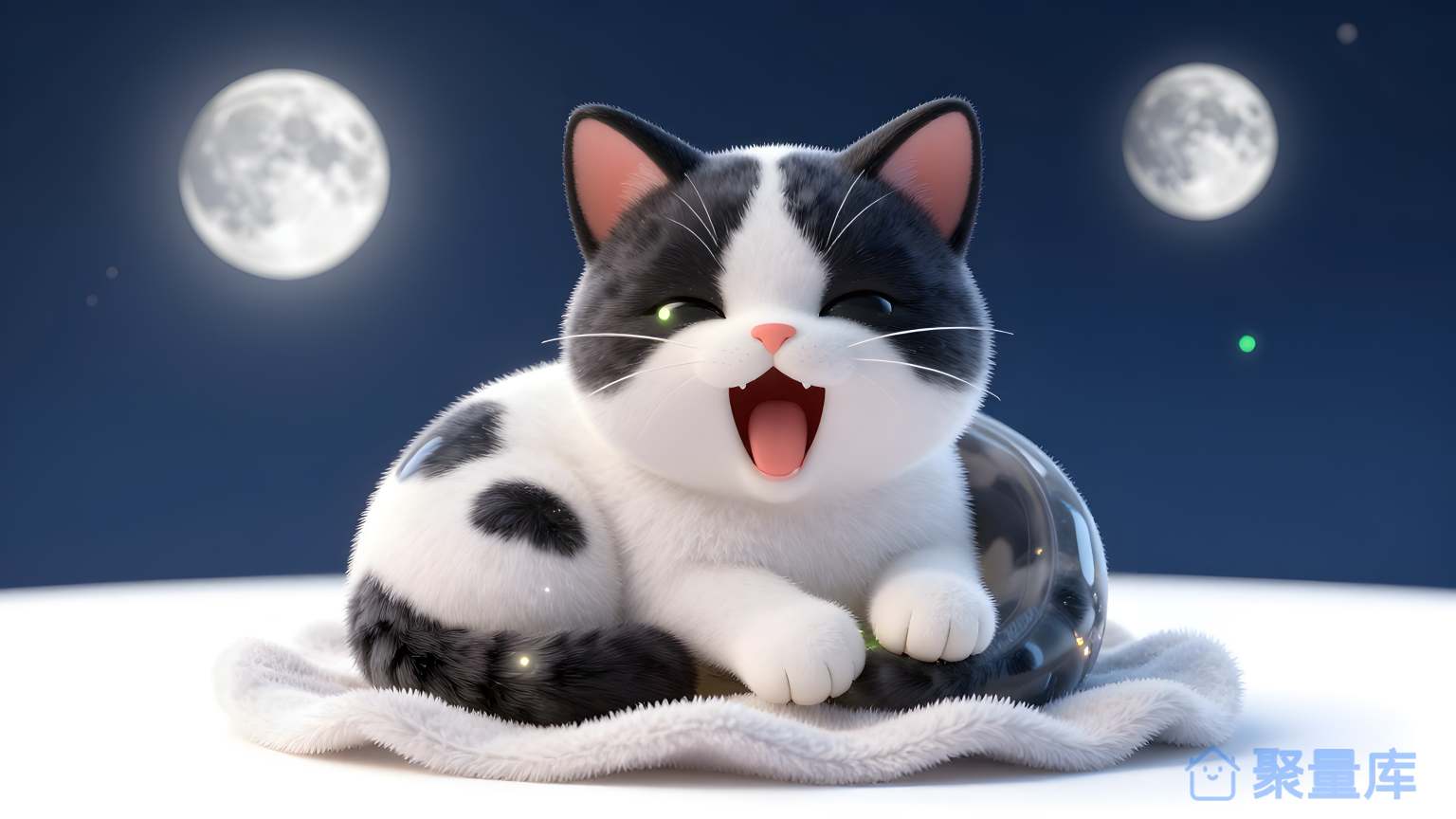 猫在月亮下 猫